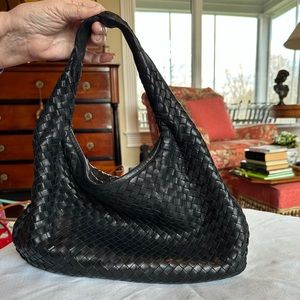 Authentic Bottega Veneta Black Intrecciato Nappa Bag